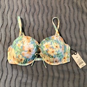 NWT Shade & Shore Floral Underwire Bikini Top - 34D